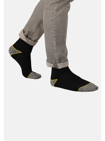 Yuhu Arbeitssocken Unisex 5er Pack schwarz robuste Socken in Schwarz