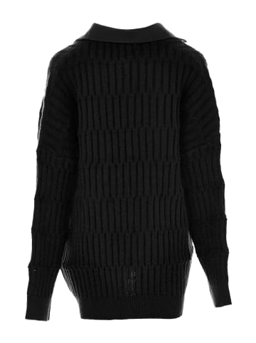 NAEMI Damen Strickjacke in dunkelschwarz