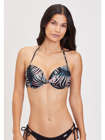 LASCANA Push-Up-Bikini-Top in schwarz-bedruckt