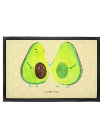 Mr. & Mrs. Panda Schmutzmatte Avocado Pärchen ohne Spruch in Gelb Pastell