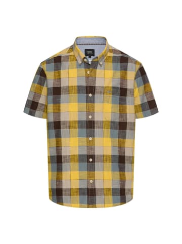 Camel Active Karohemd aus reiner Baumwolle in Sonnengelb