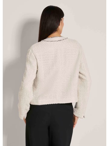 MADELEINE Kurzblazer in Bouclé-Optik in wollweiß / schwarz