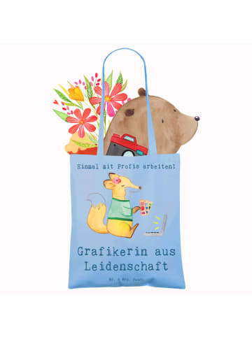 Mr. & Mrs. Panda Tasche Grafikerin Leidenschaft mit Spruch in Sky Blue