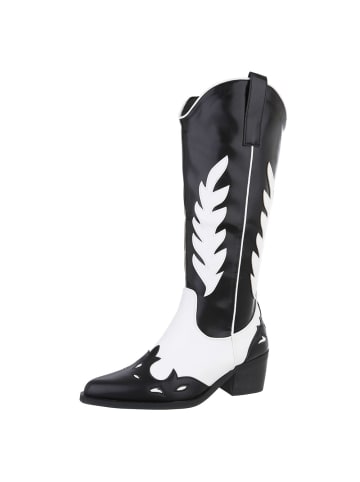Ital-Design High Heel in Schwarz und Weiß