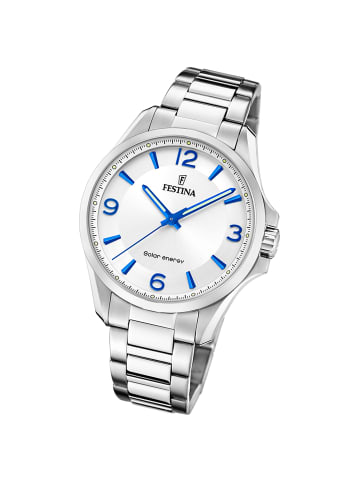 Festina Analog-Solaruhr Festina Solar Energy silber groß (ca. 42mm)