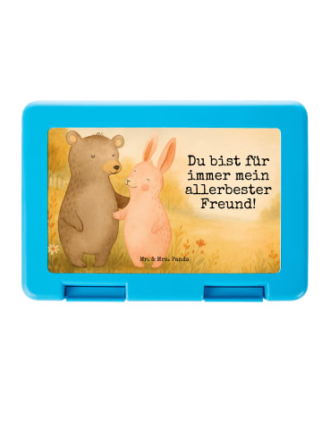 Mr. & Mrs. Panda Snackbox Bär und Hase Umarmen Design mit Spruch in Weiß