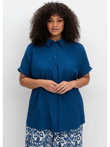 sheego Hemdbluse in blaubeere