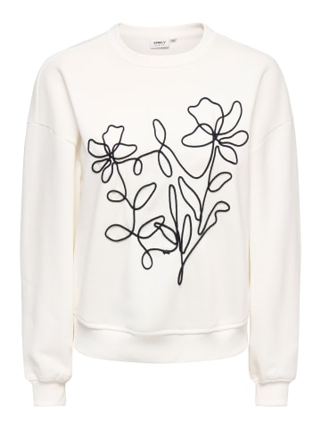 ONLY Sweatshirt in Cloud Dancer