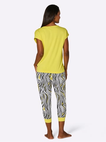 WITT WEIDEN Schlafanzug in limone-schwarz-bedruckt