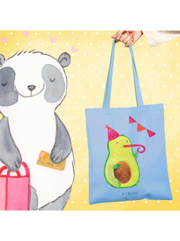 Mr. & Mrs. Panda Henkeltasche Avocado Party ohne Spruch in Sky Blue