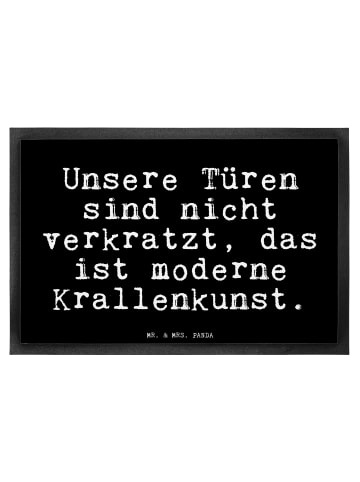 Mr. & Mrs. Panda Flurmatte Unsere Türen sind nicht... mit Spruch in Schwarz