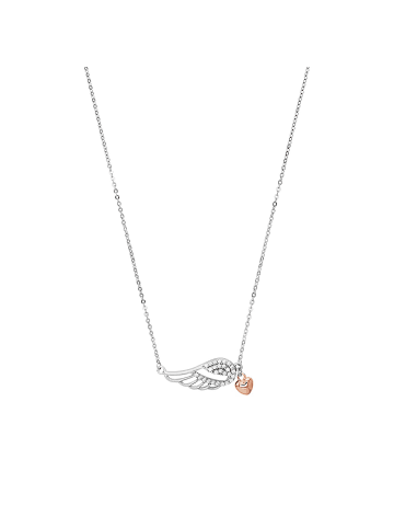 Amor Kette mit Anhänger Silber 925, rhodiniert+rosévergoldet in Bicolor