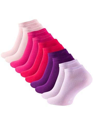Cotton Prime® 10 Paar COTTON-Essentials Sneaker-Socken in Berry Colours