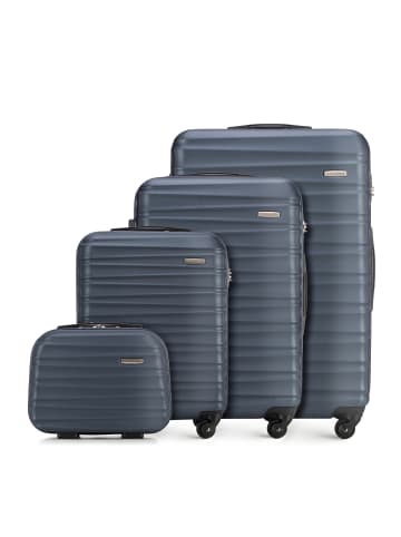 Wittchen 4tlg. Koffer Set GROOVE Line Collection in Navyblue