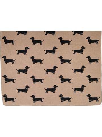 Cawö Cawö Wohndecken WE LOVE DOGS 62460 schwarz/beige - 93 in schwarz/beige - 93