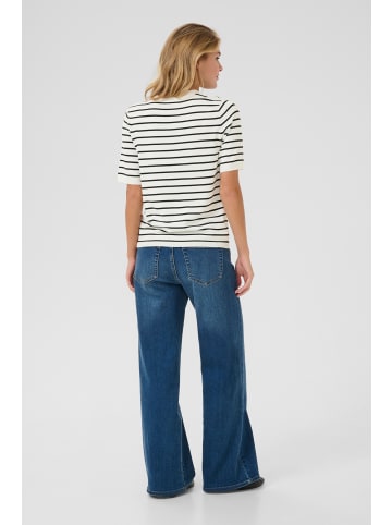 Kaffe Strickpullover KAlizza Regular fit in Chalk / Black Strips