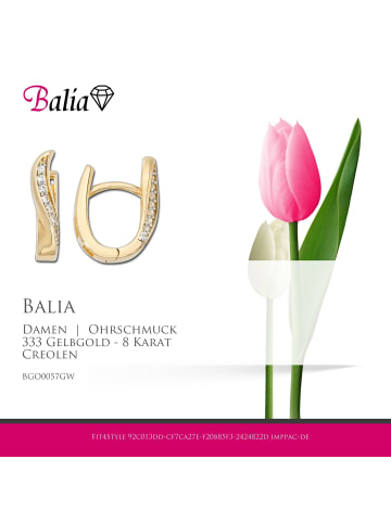 BALIA Gold 333 Damen Creolen Turned Ohrringschmuck ca. 1,1cm