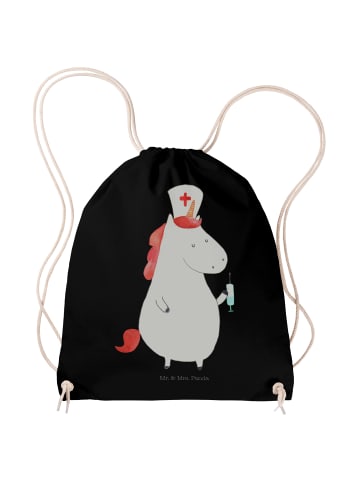 Mr. & Mrs. Panda beutelrucksack Einhorn Krankenschwester ohne Sp... in Schwarz