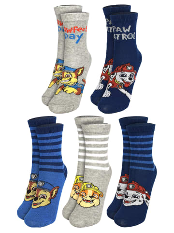 5er Pack Paw Patrol Socken Chase, Marshall & Rubble Söckchen in Mehrfarbig