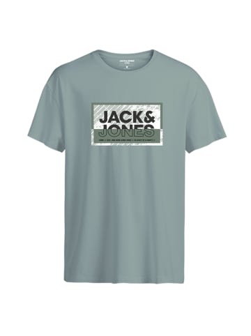 JACK & JONES Junior T-Shirt JCOLOGAN TEE S/S CREW NECK JNR in aqua gray