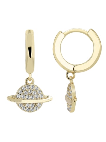 Adeliás Damen Anhänger – Anhänger aus 925 Silber mit Zirkonia in gold