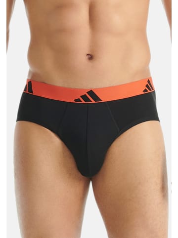 Adidas Sportswear Slip / Unterhose Active Flex Cotton in Schwarz / orange
