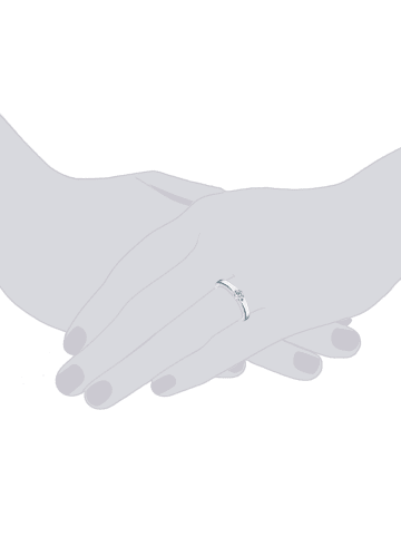 Trilani Ring Sterling Silber Zirkonia in silber