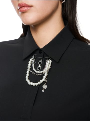 MARC CAIN SPORTS Brosche mit Perlen und Anhängern in Silber