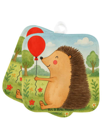 Mr. & Mrs. Panda Topfuntersetzer Igel Luftballon Design ohne Spruch in Weiß