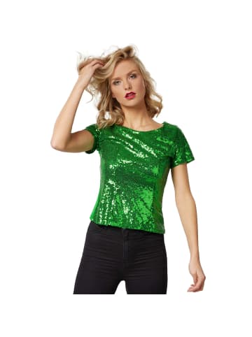 tectake Damen-Shirt mit kurzen Ärmeln und Rundhalsausschnitt, grün