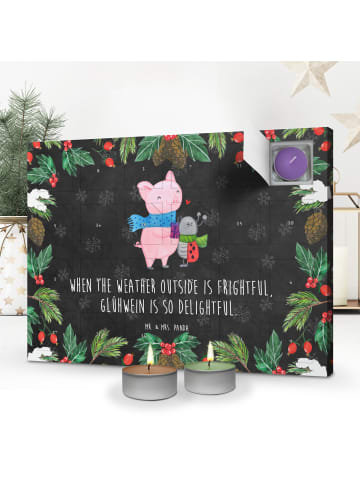 Mr. & Mrs. Panda Adventskalender Glühschwein Smörle mit Spruch in Kreidetafel
