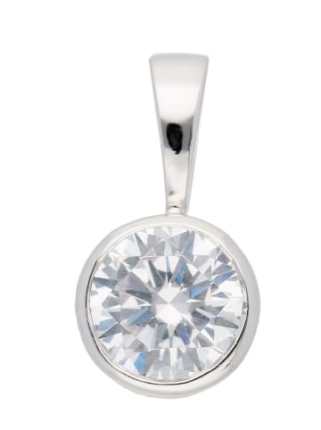 Adeliás 925 Silber Anhänger mit Zirkonia Ø 6,5 mm in silber