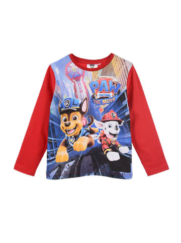 Paw Patrol Kinder Langarmshirt Chase Marshall in Rot