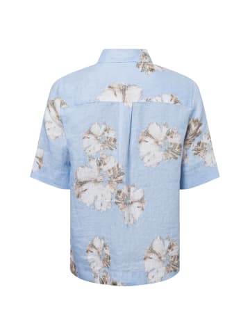 Franco Callegari Leinenbluse in hellblau beige - 0059
