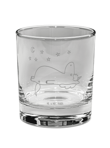 Mr. & Mrs. Panda Whiskeyglas Einhorn Sternenhimmel ohne Spruch in Transparent