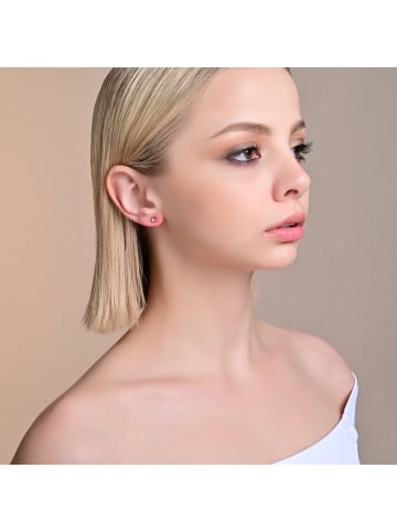 Adeliás Damen Ohrringe – Ohrstecker Stern aus Edelstahl mit Strass Steinchen in gold