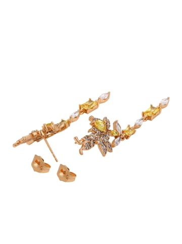 faina Women Dangle Earrings in Rose Gold Yellow