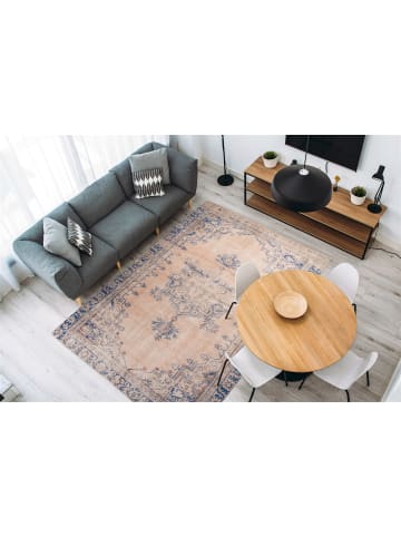 Arte Espina Wohnzimmer Teppich – Kurzflorteppich Vintage 8406 in blau - rechteckig