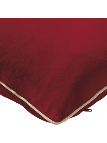 Erwin Müller Nicky-Velours, Samt Kissenhülle 2er-Pack Manchester in rot