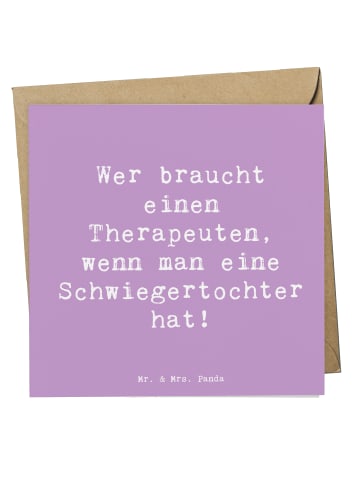 Mr. & Mrs. Panda Einladungskarte Spruch Schwiegertochter Humor m... in Lavendeltraum