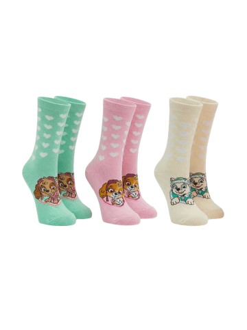 ONOMATO! 3er-Set: Socken Paw Patrol Skye, Zuma und Everest in Mehrfarbig
