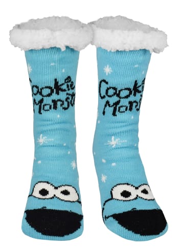 Sesamstraße Sesamstraße Krümelmonster Hüttensocken Haussocken Kuschelsocken in blau