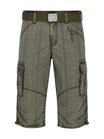 Timezone Wadenlange Cargo Shorts Gürtel Reißverschluss in Grün