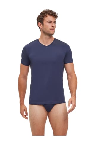 Falke Daily Comfort 2er-Pack T-Shirt V-Ausschnitt in Midnight