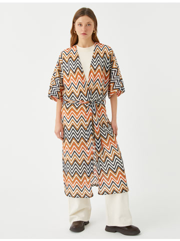 KOTON Kimono in Braun Gemustert