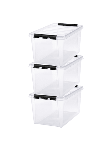 SmartStore 3er-Set Aufbewahrungsbox Classic Transparent 46L