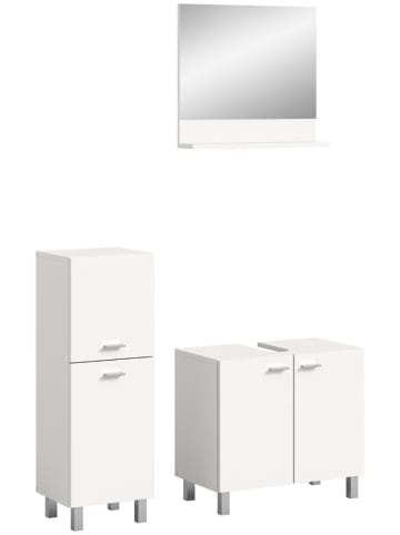 ebuy24 Badmöbelset Boston (3-teilig) Weiß 102 x 33 cm
