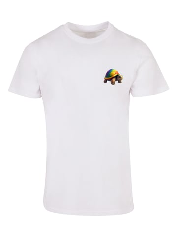 F4NT4STIC T-Shirt Rainbow Turtle TEE UNISEX in weiß