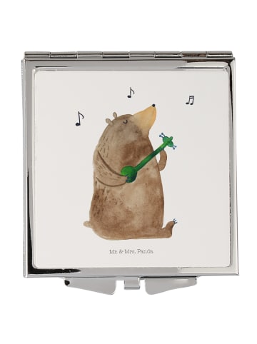 Mr. & Mrs. Panda Schminkspiegel Bär Lied ohne Spruch in Weiß