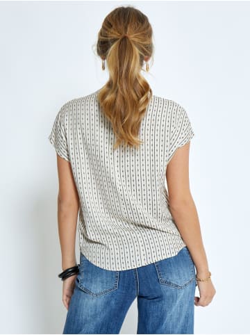 Peppercorn Top in Whitecap Cream Print
